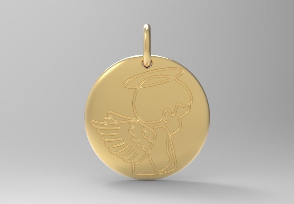 Angel Pendant 3D print model_2