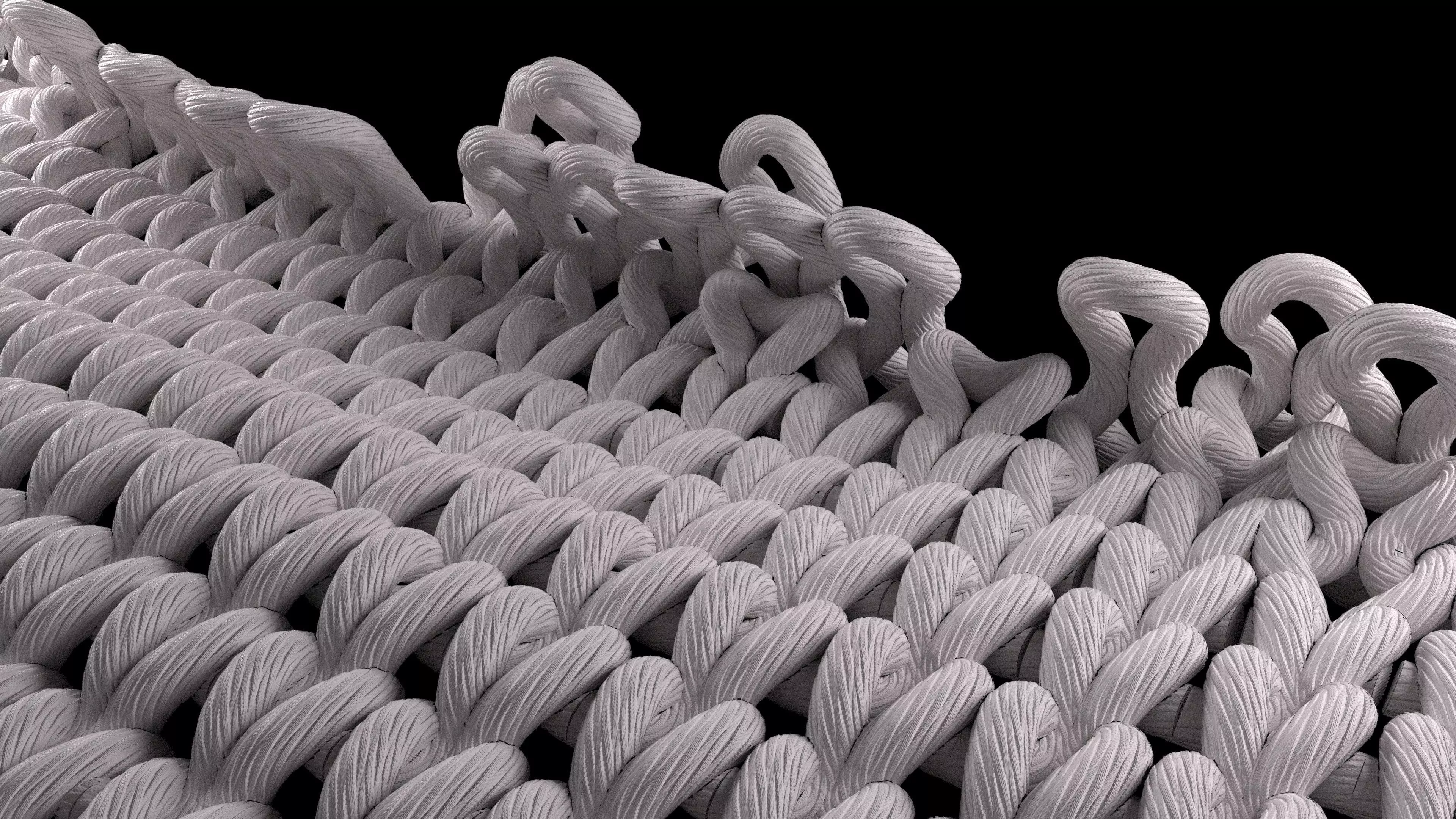 Weaving  And Knitting Process Animated 3D model_0