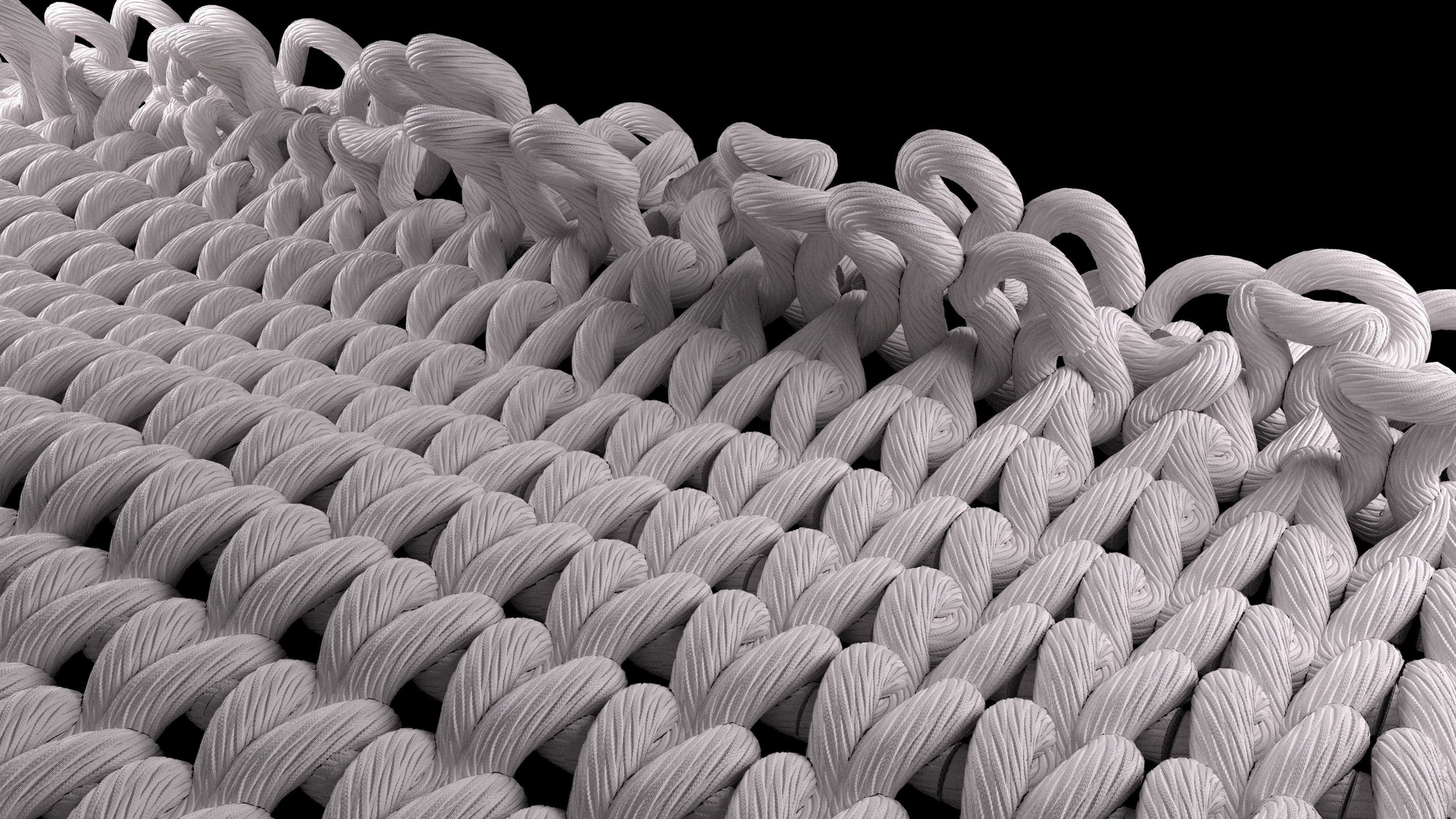 Weaving  And Knitting Process Animated 3D model_1