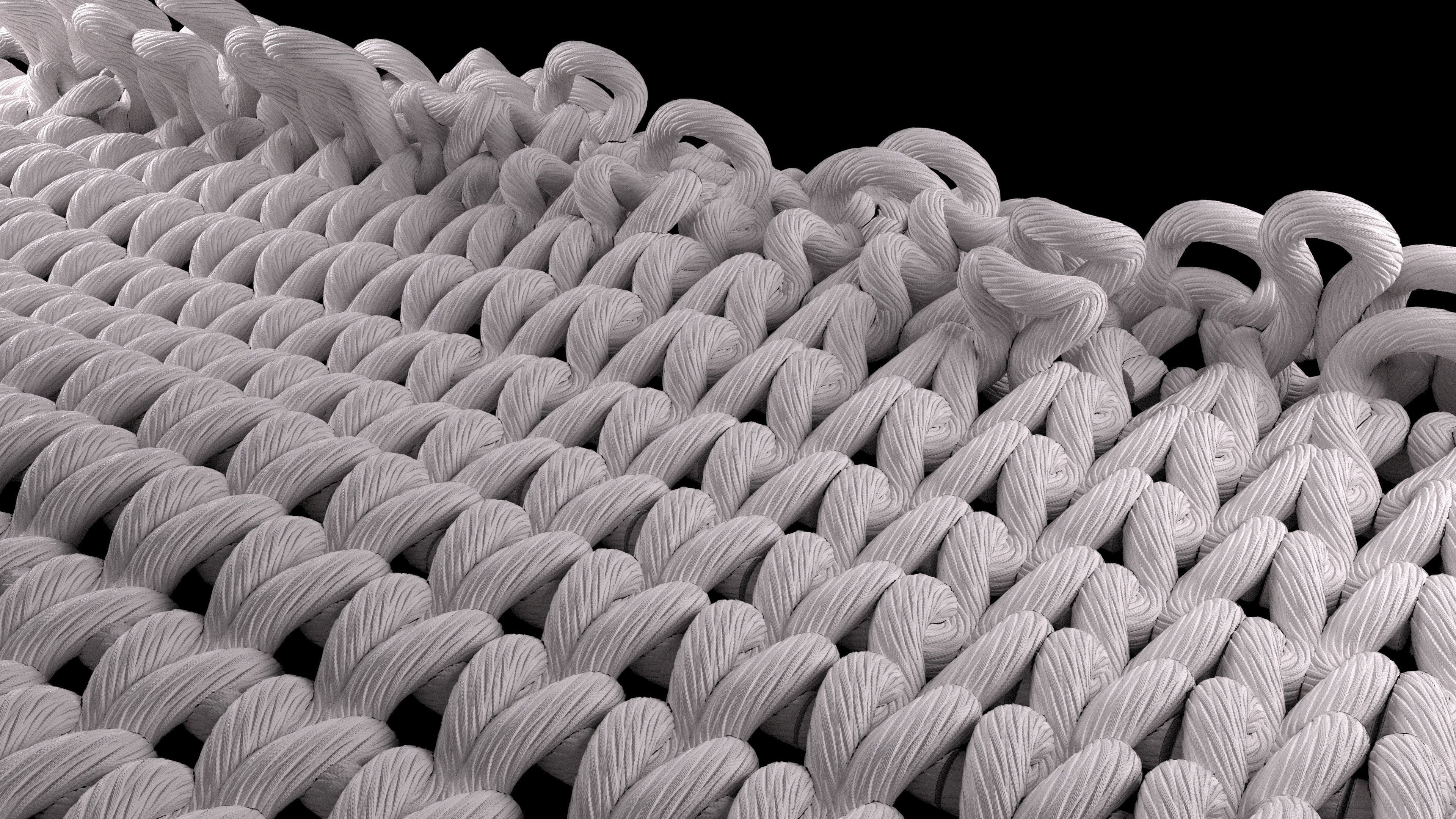 Weaving  And Knitting Process Animated 3D model_2