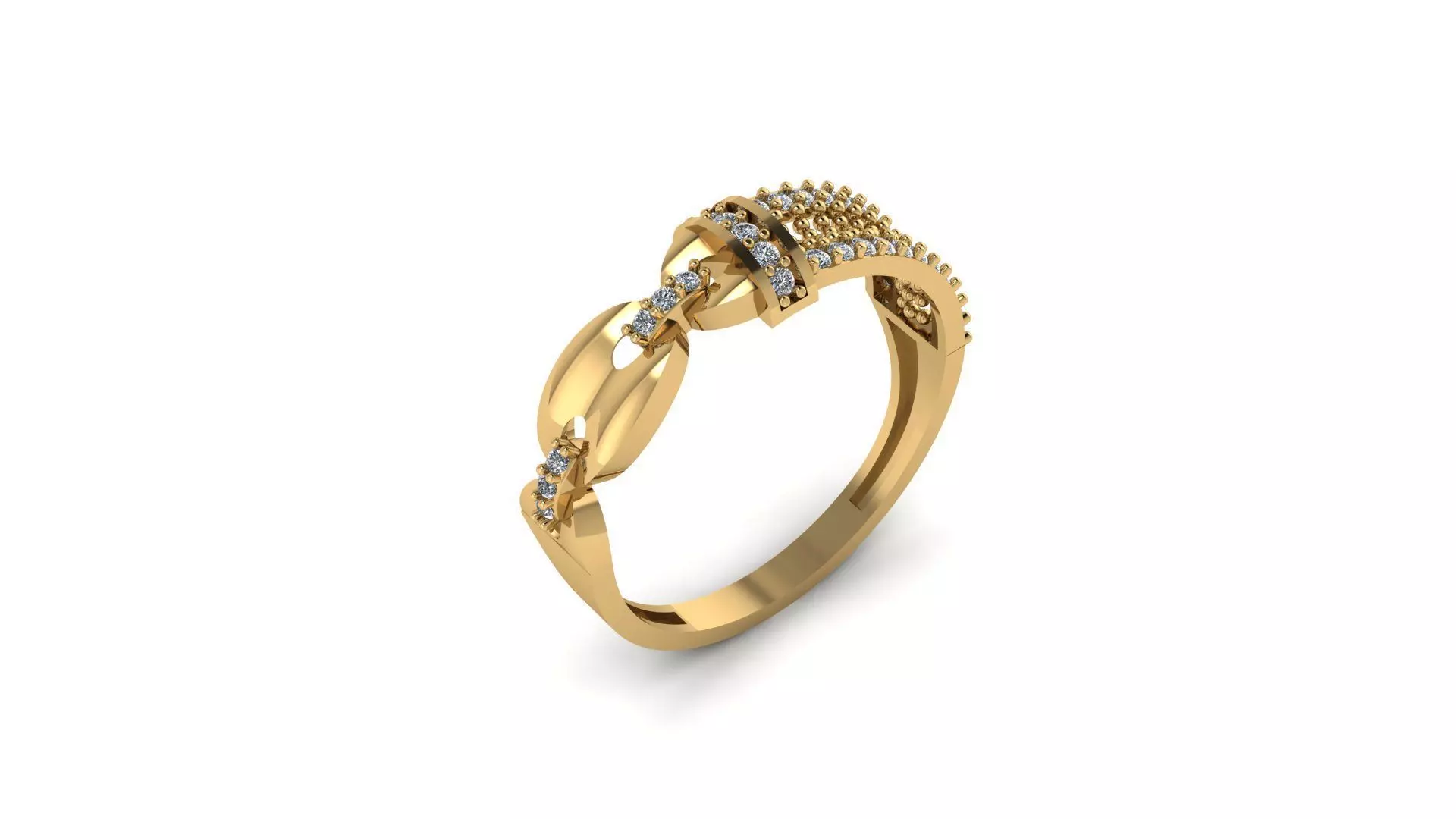 wedding Ring cocktail gemstone printable 007 3D print model_0