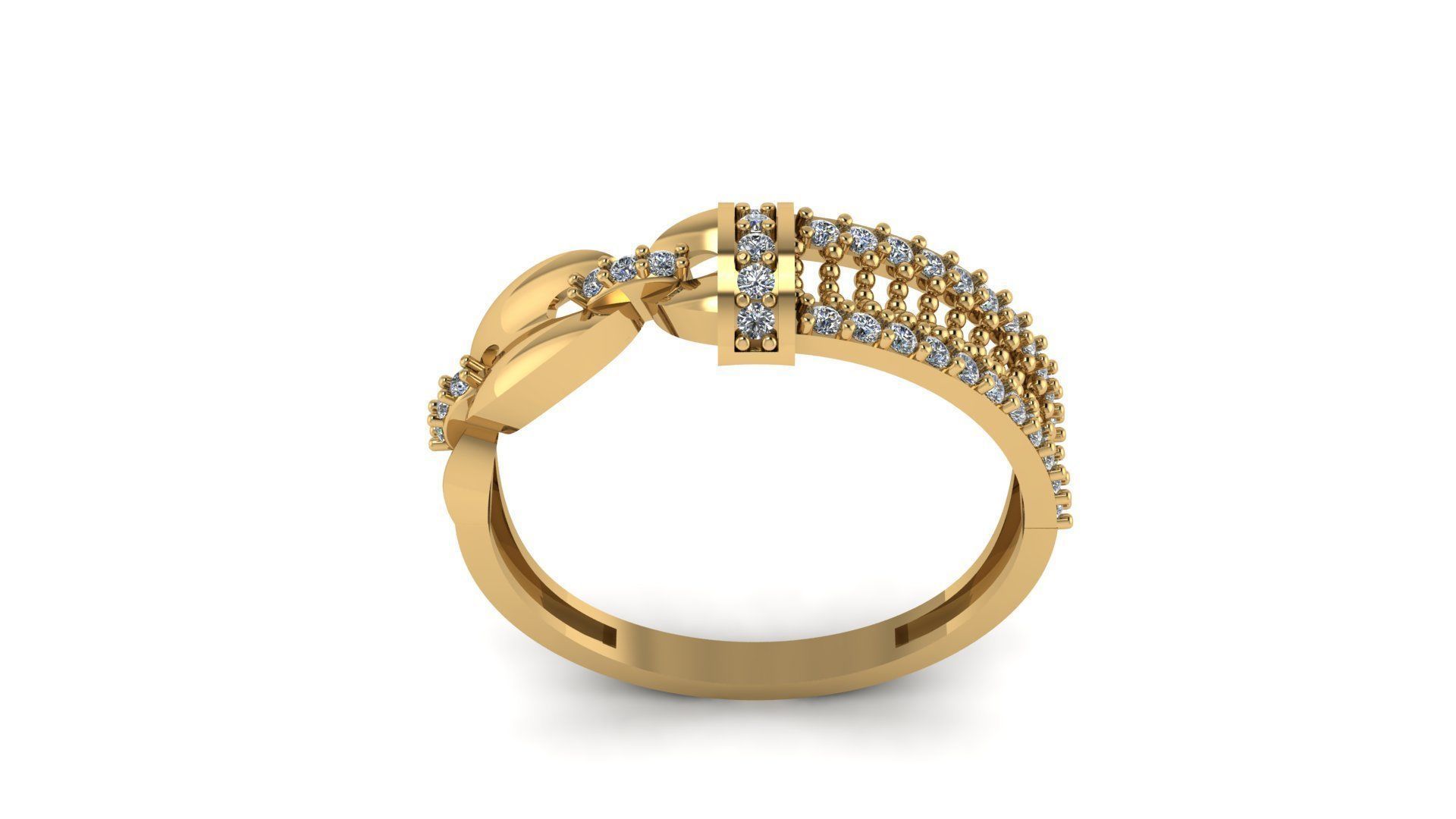 wedding Ring cocktail gemstone printable 007 3D print model_1