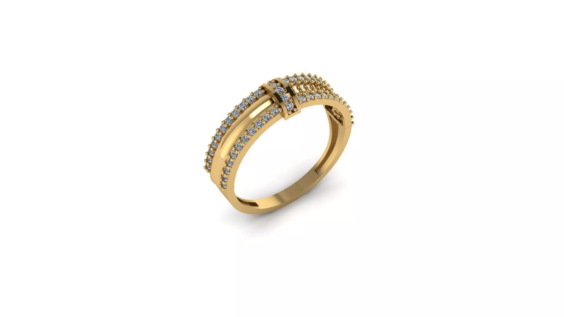 wedding Ring cocktail gemstone printable 010 3D print model_0