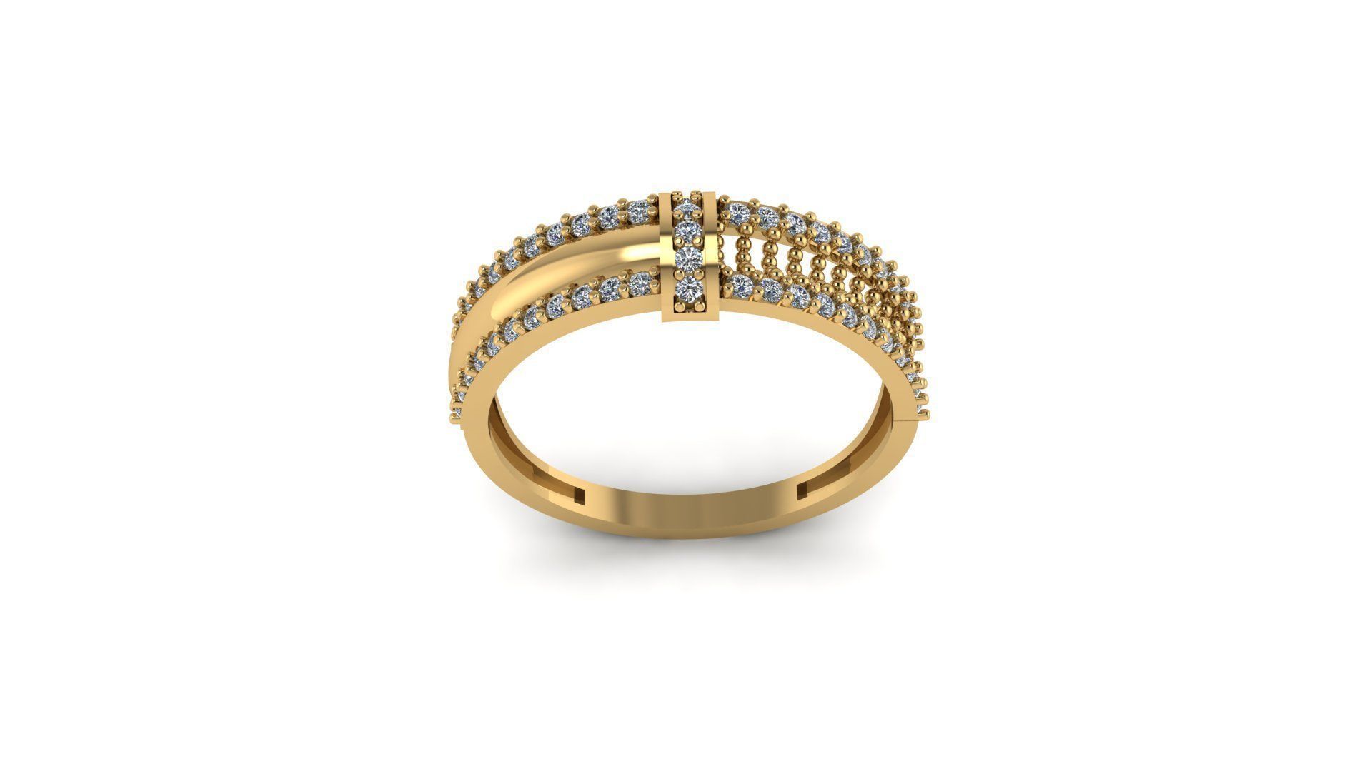 wedding Ring cocktail gemstone printable 010 3D print model_1