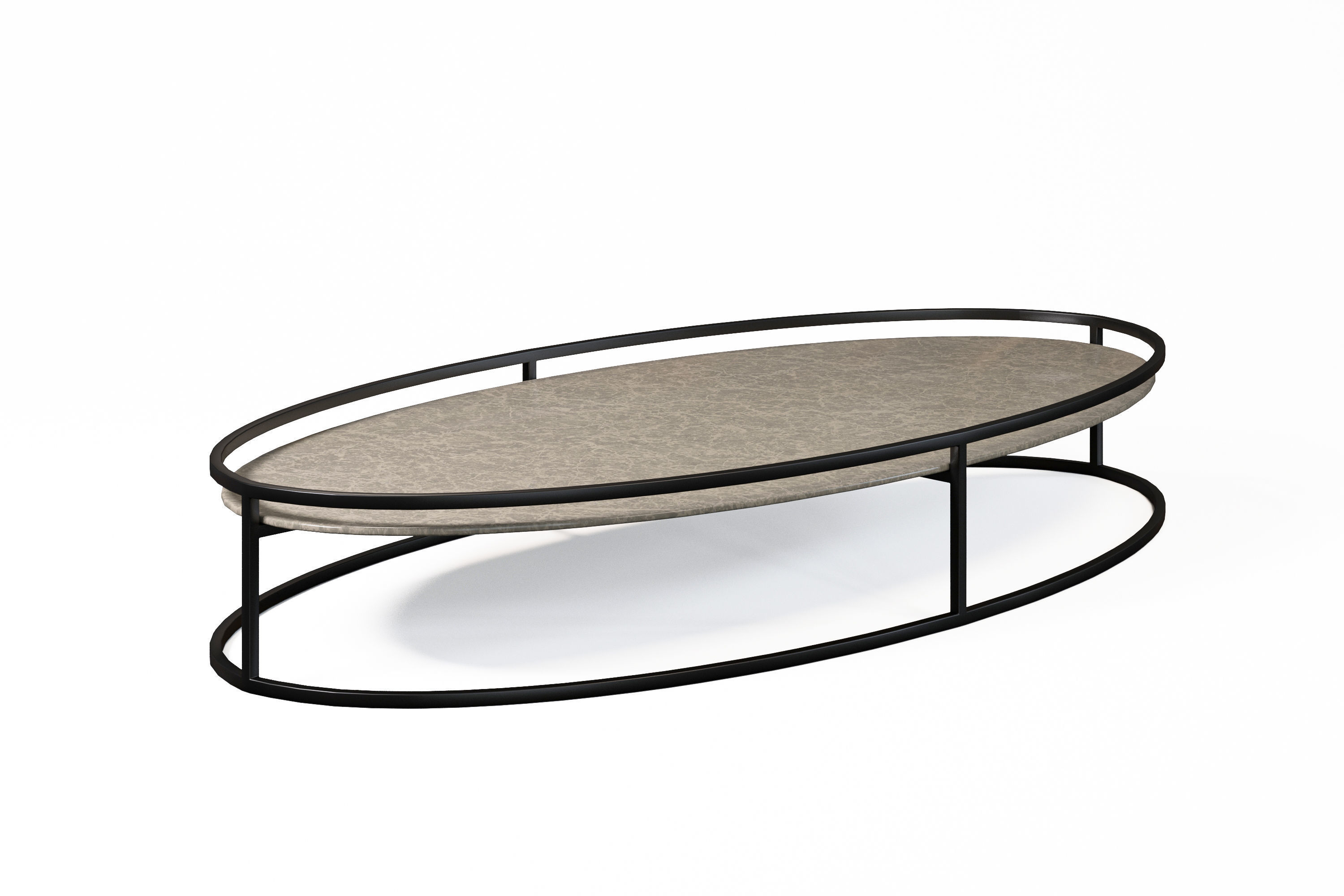 Coffee table Low-poly 3D model_1