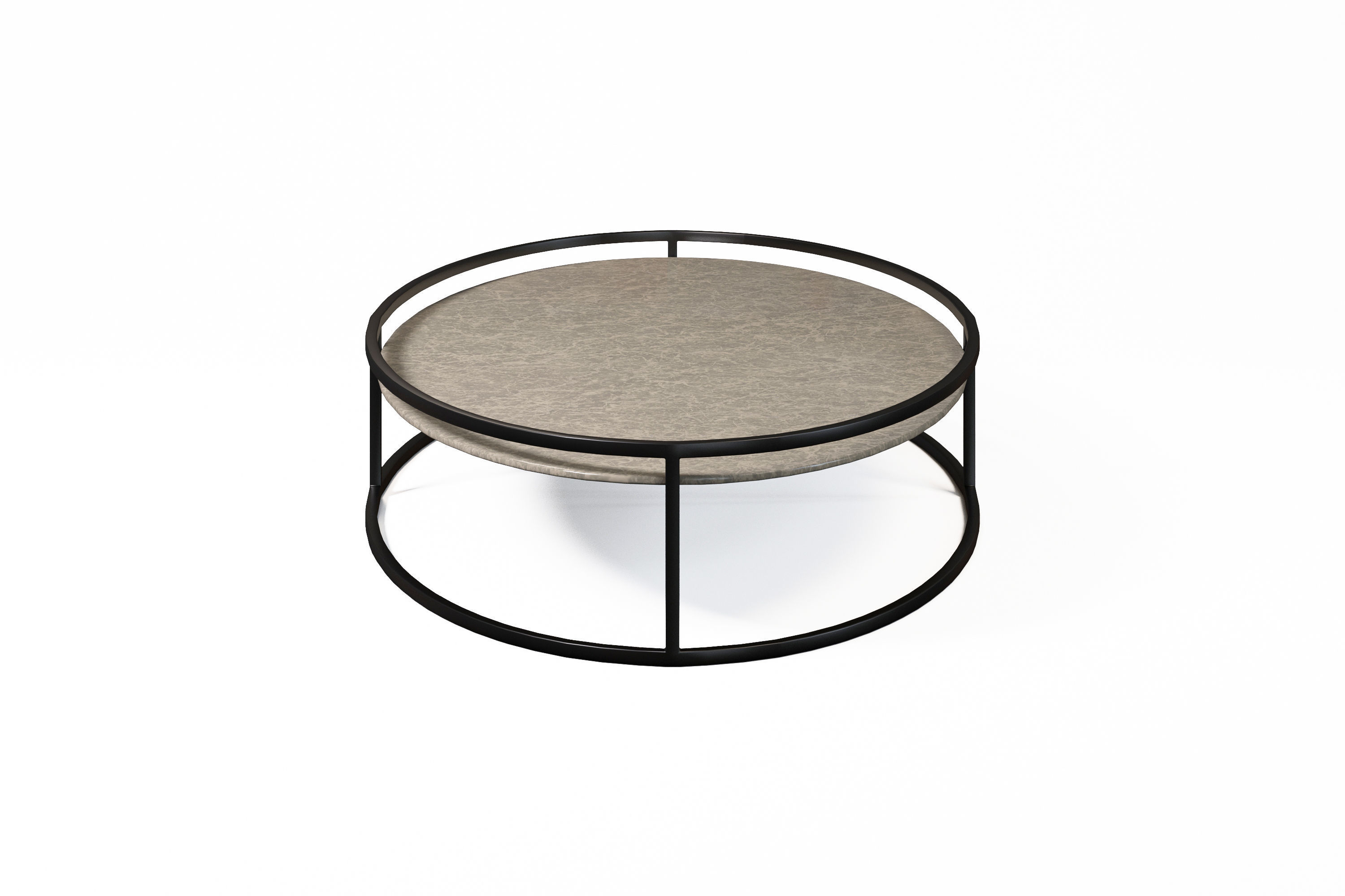 Coffee table Low-poly 3D model_2