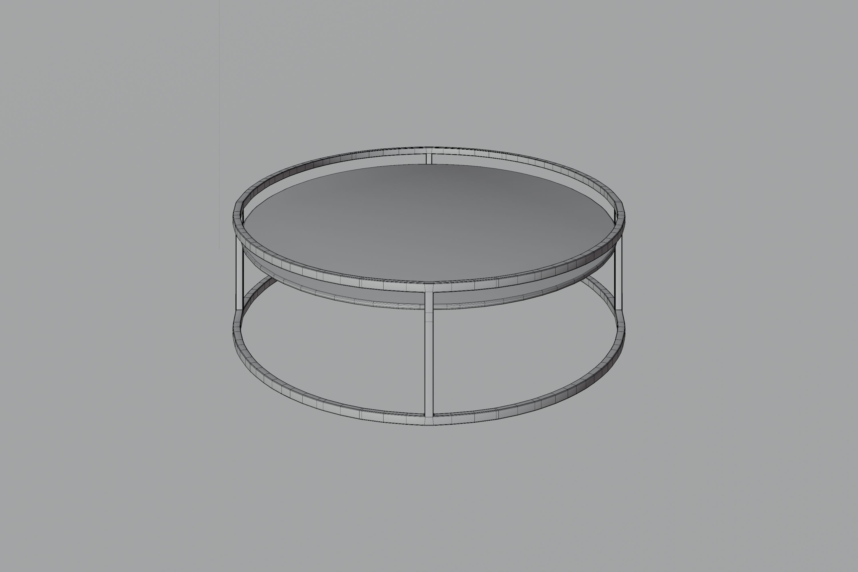 Coffee table Low-poly 3D model_5