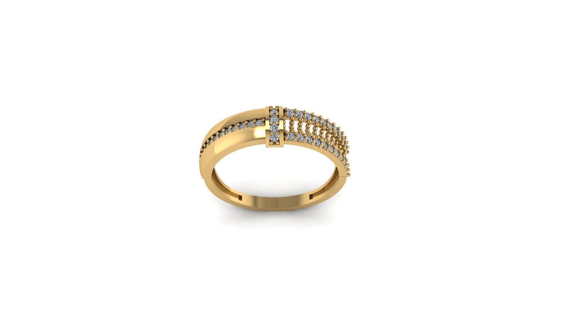 wedding Ring cocktail gemstone printable 012 3D print model_1