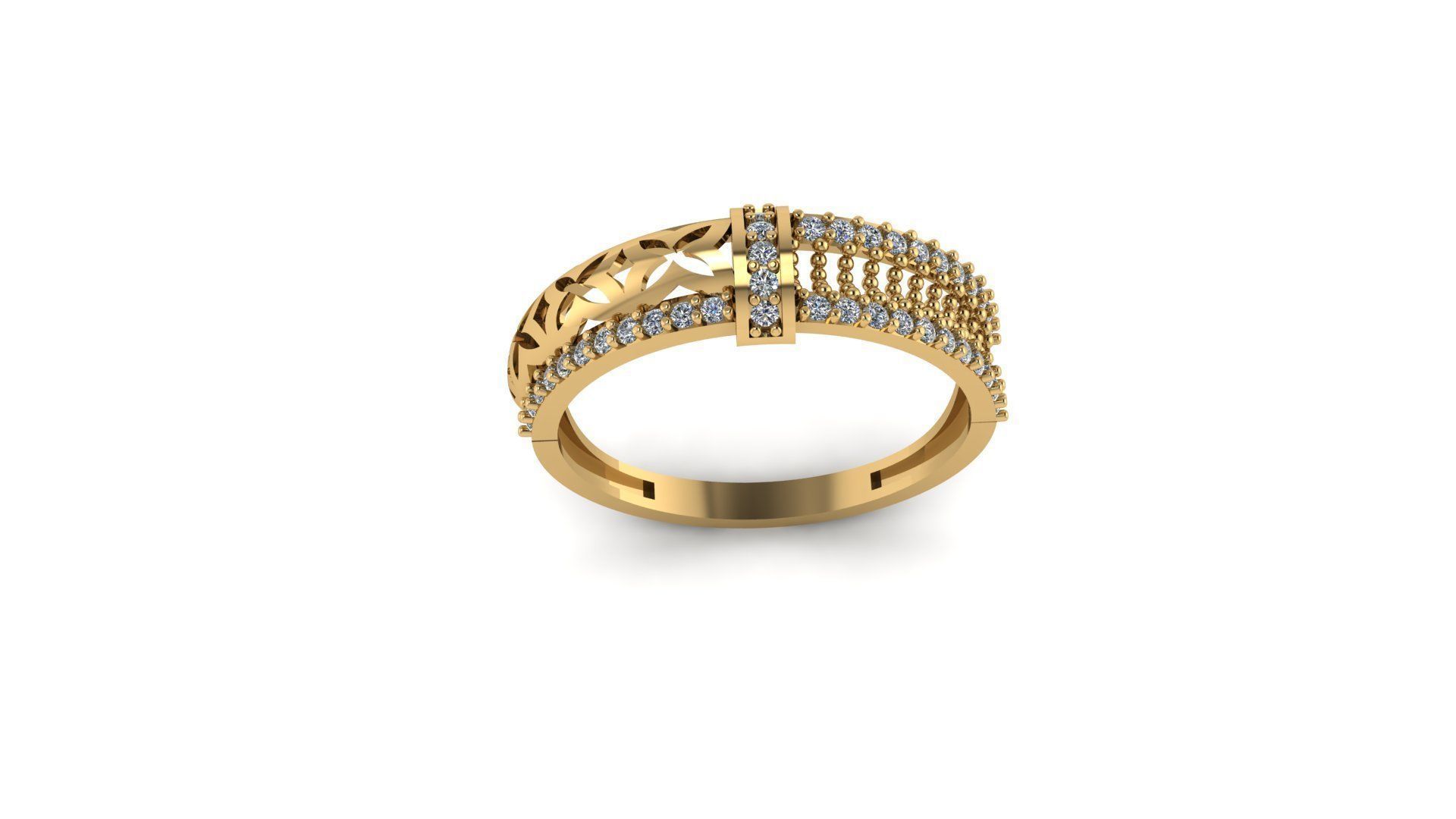 wedding Ring cocktail gemstone printable 014 3D print model_1