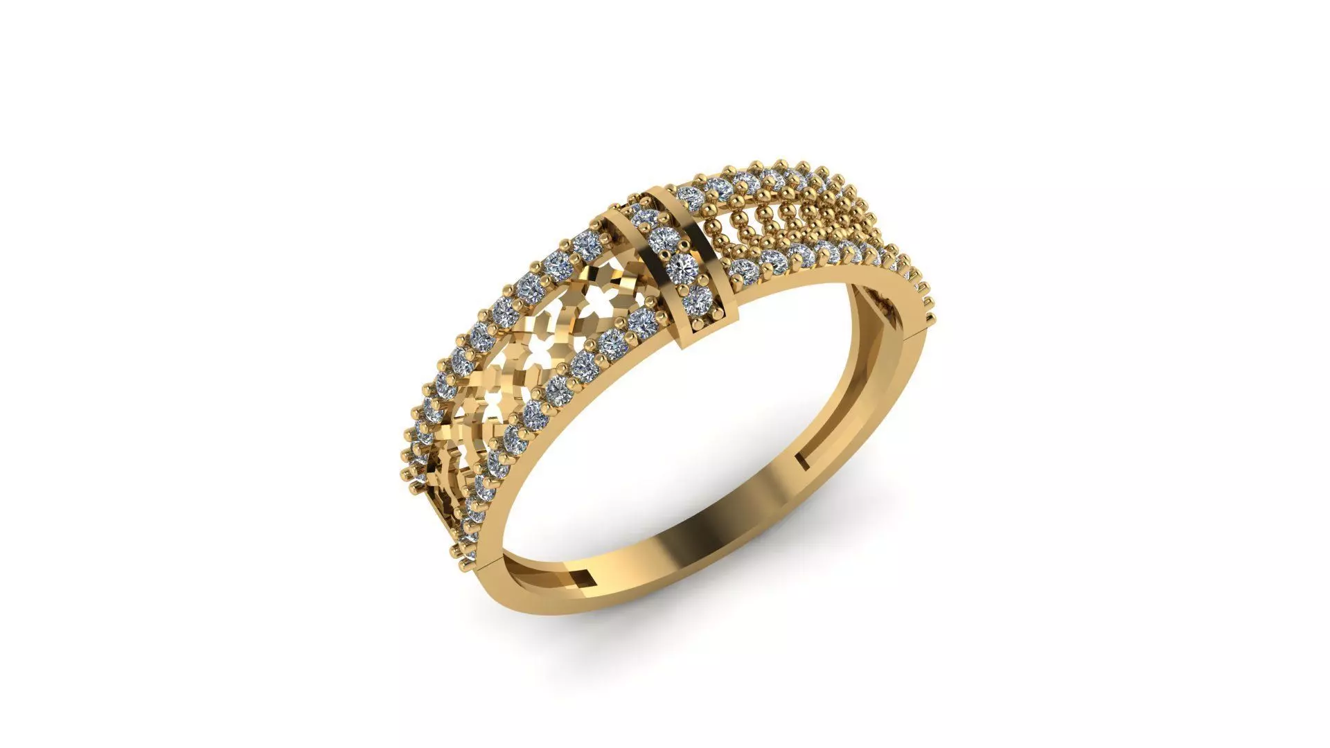 wedding Ring cocktail gemstone printable 016 3D print model_0