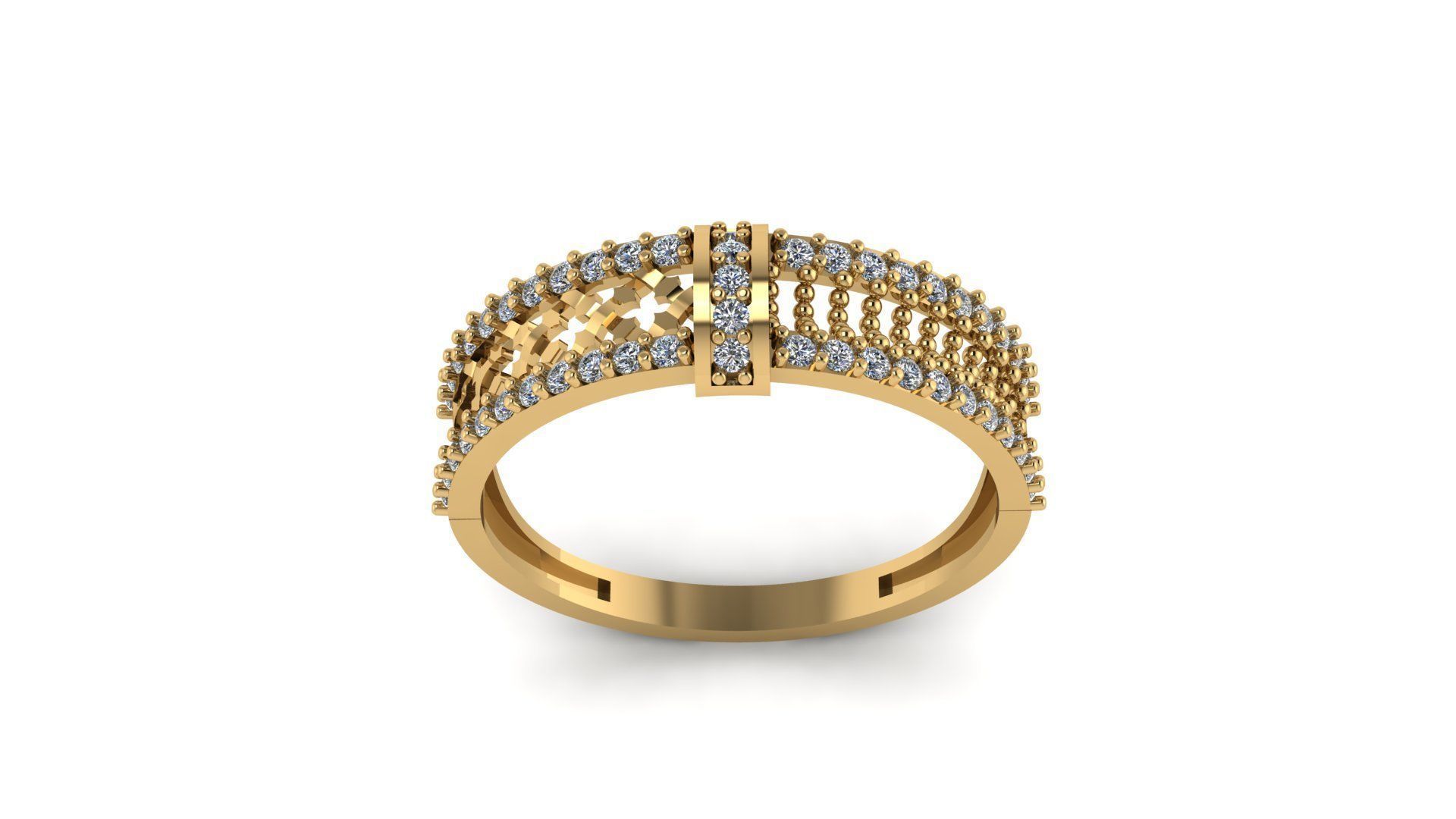 wedding Ring cocktail gemstone printable 016 3D print model_1