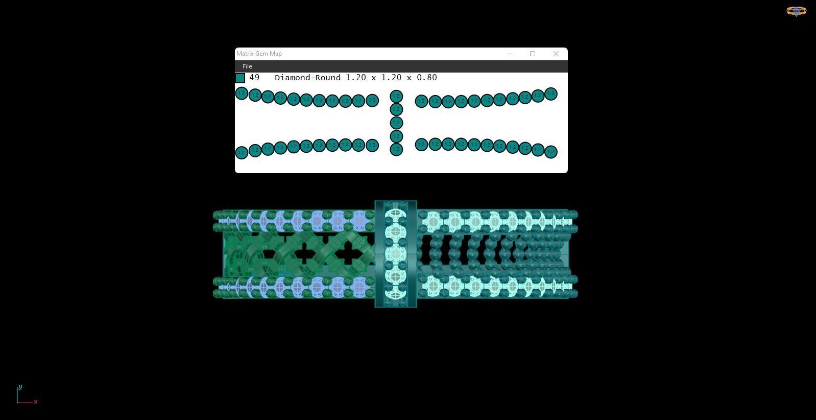 wedding Ring cocktail gemstone printable 016 3D print model_2