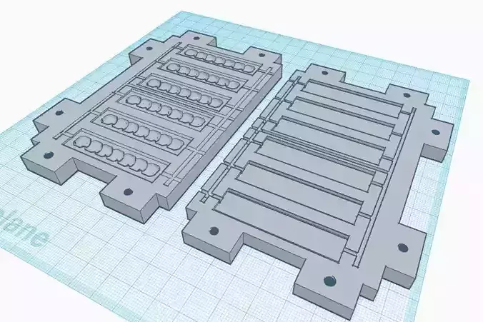 3D Printable Mold for Exactra Calculator Bubble Strip 3D print model