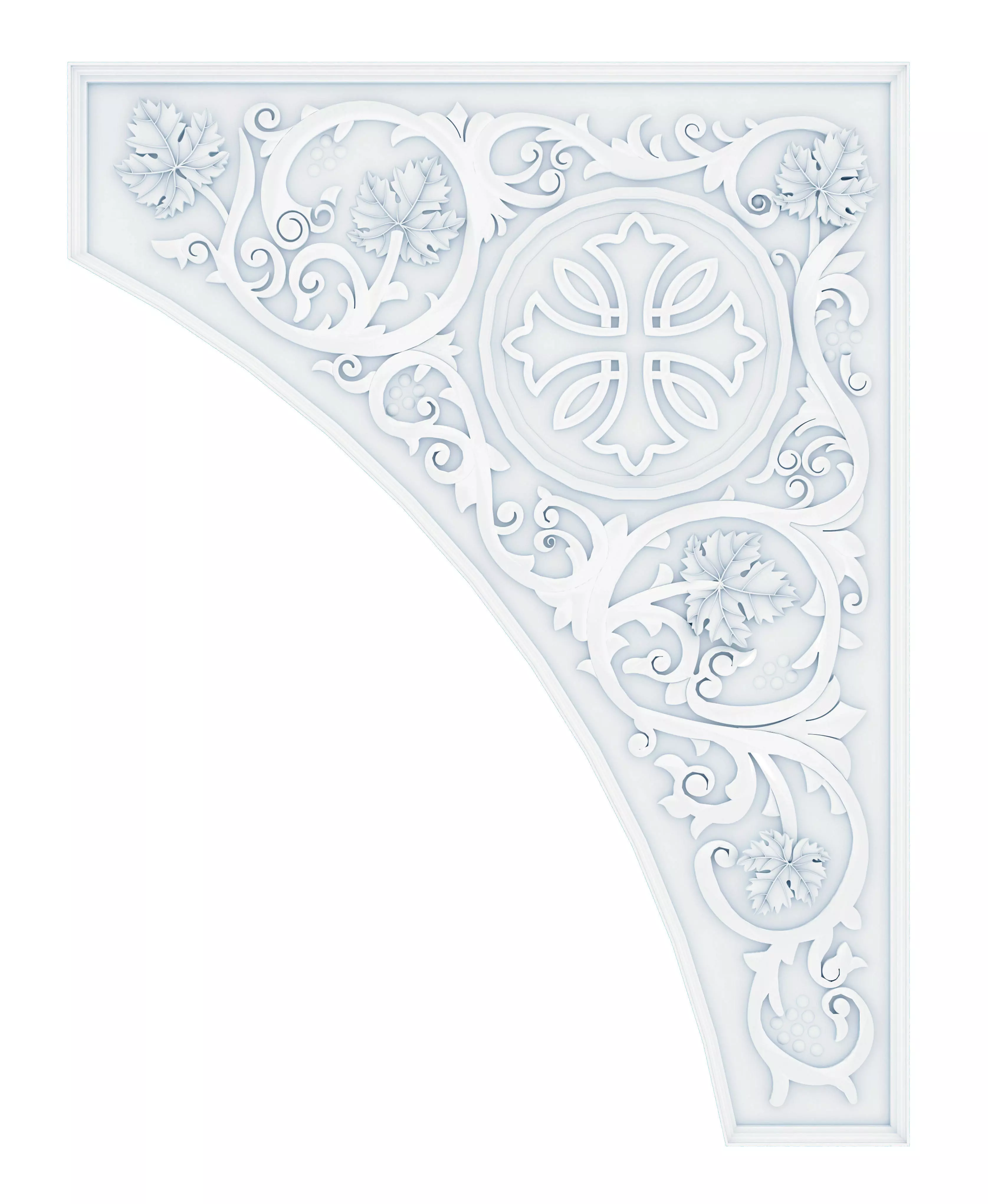 Church decor wood 249 3D model