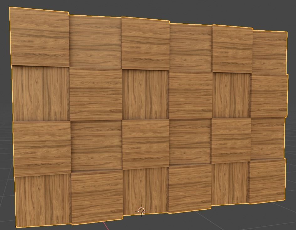 Decorative Wall Panel 01 Low-poly 3D model_7