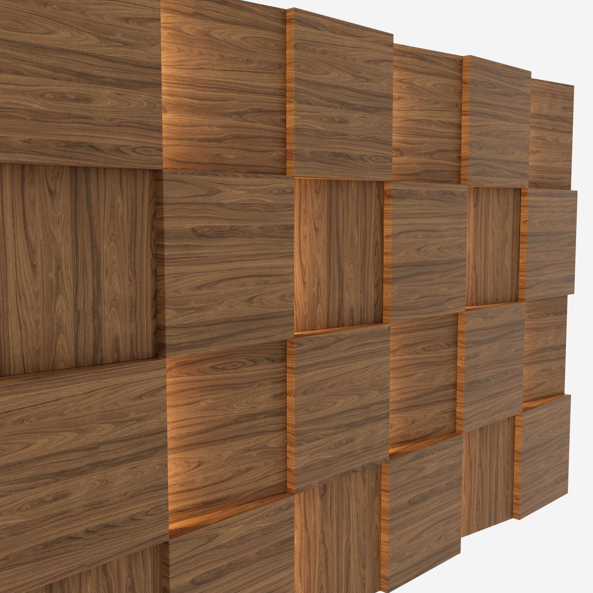 Decorative Wall Panel 01 Low-poly 3D model_4