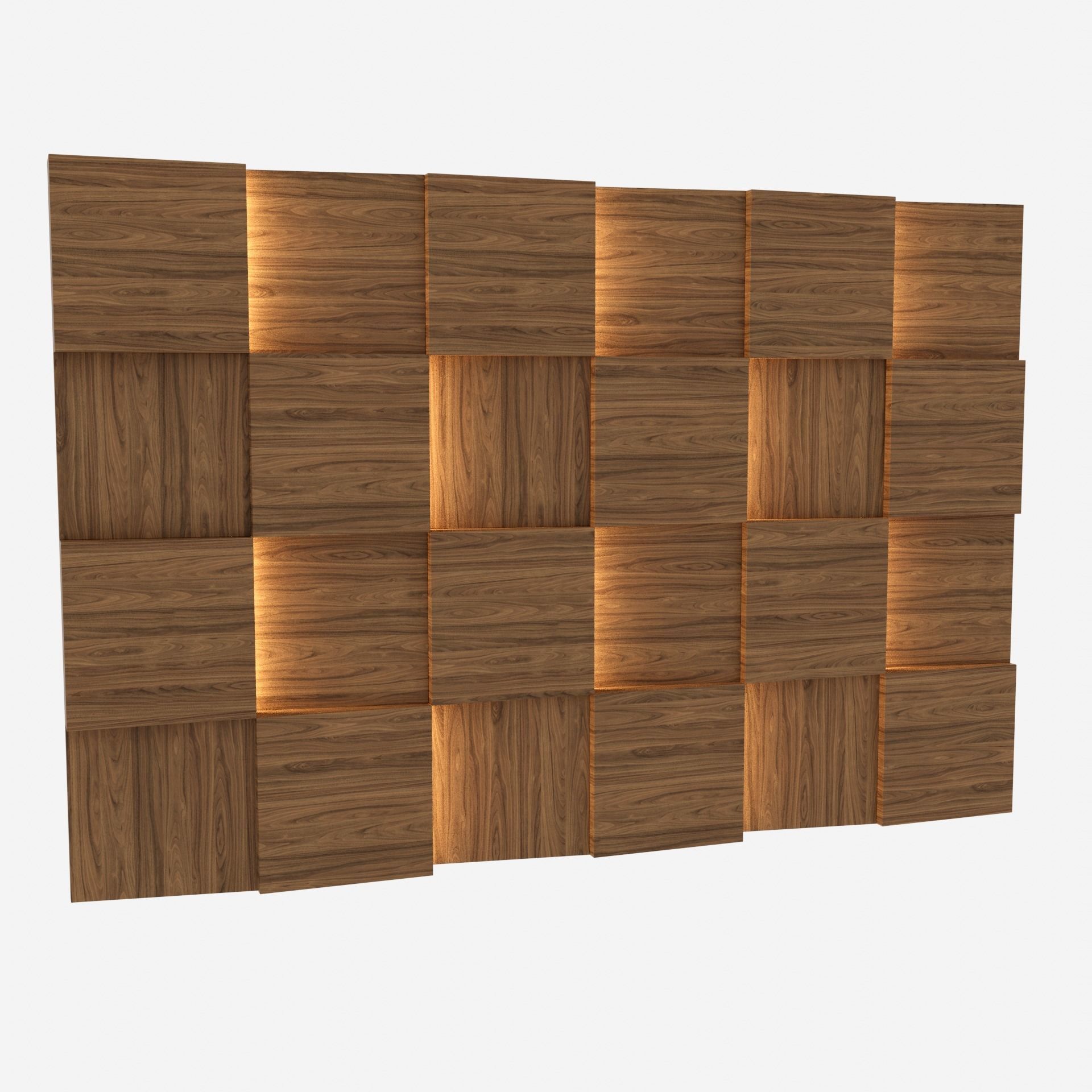 Decorative Wall Panel 01 Low-poly 3D model_2