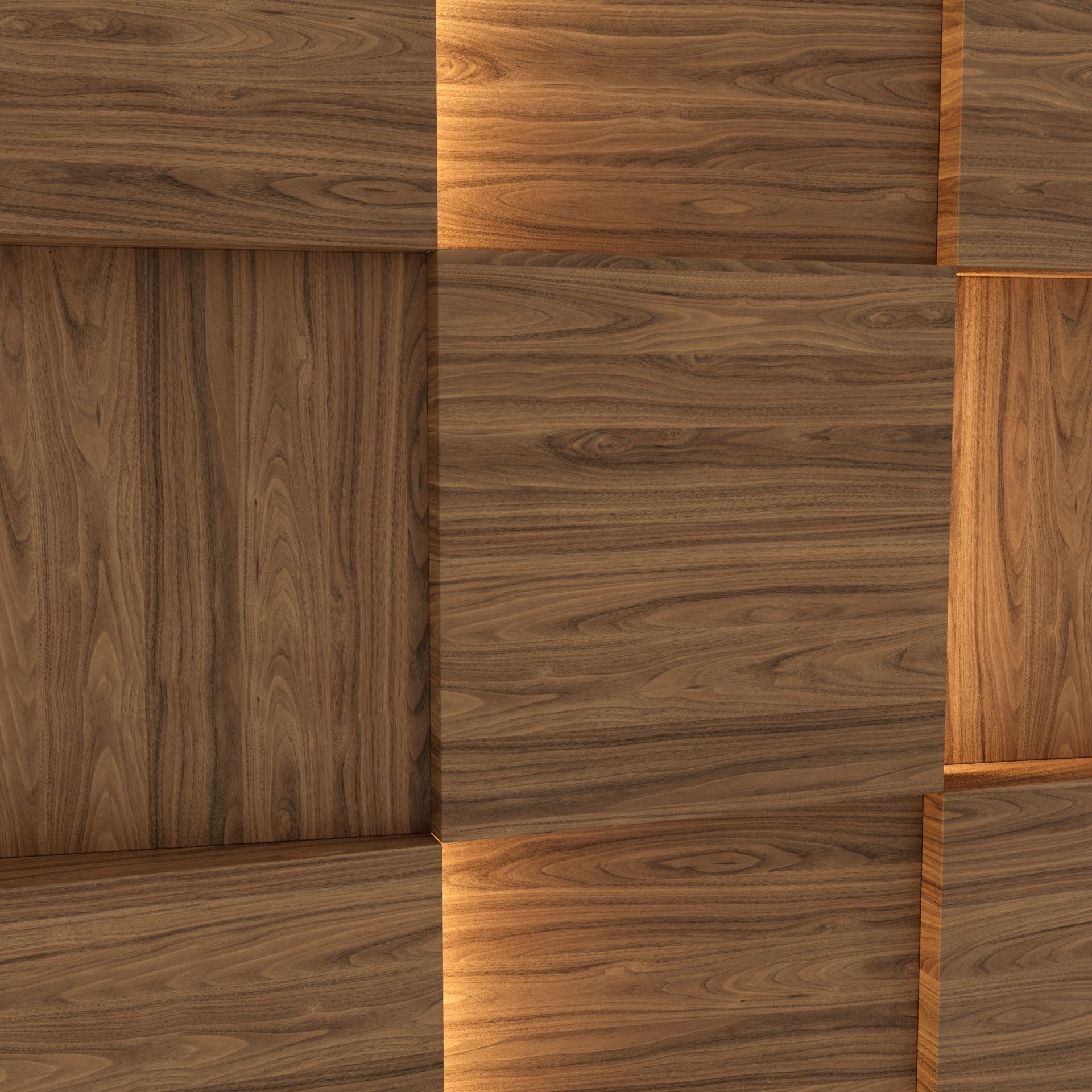 Decorative Wall Panel 01 Low-poly 3D model_3