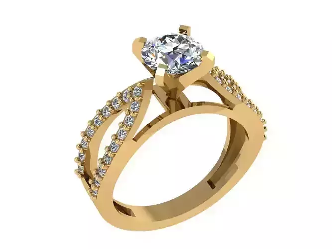 Ring382 diamond engagement ring gold