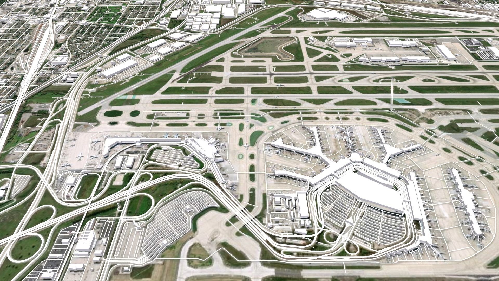 OHare International Airport Chicago USA 3D Model CGTrader OHare International Airport Chicago USA 3D Model CGTrader