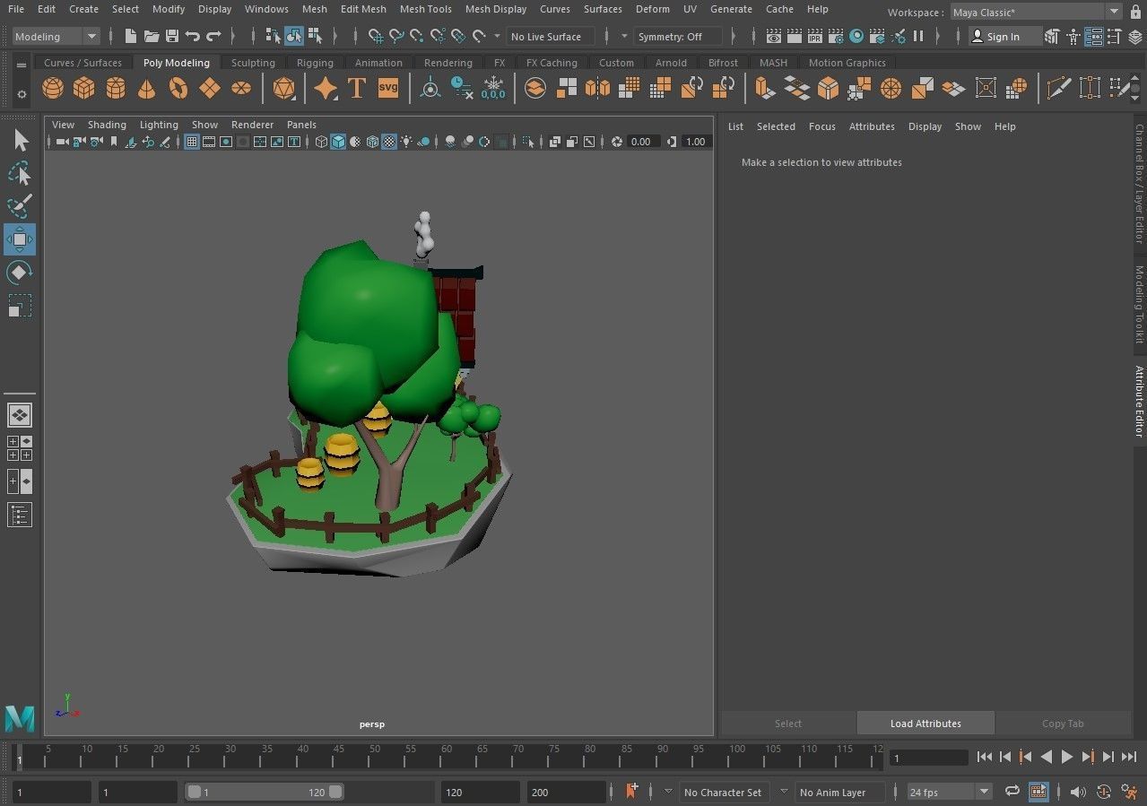 island 2 house on Low-poly 3D model_5