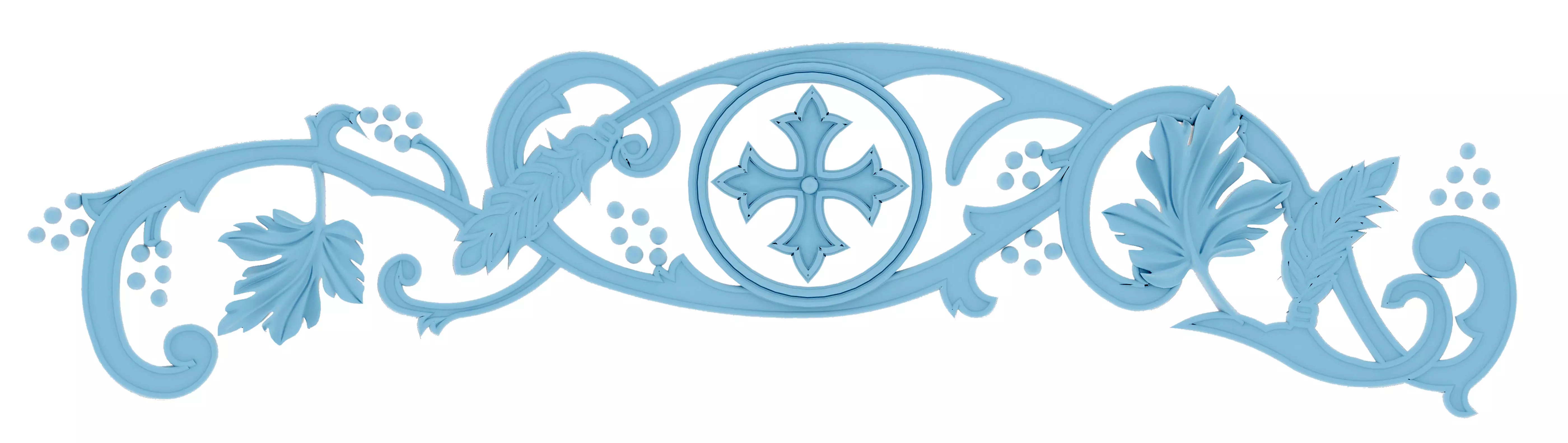 church decor wood 250 3D model