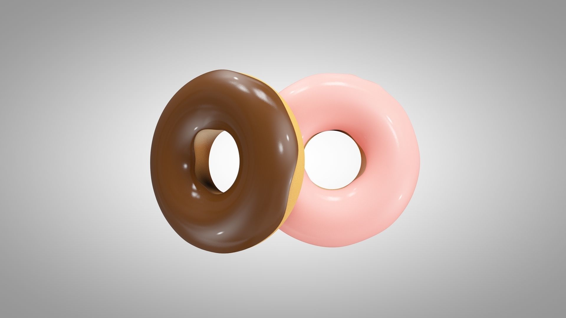 Donut two donuts Free 3D model_1