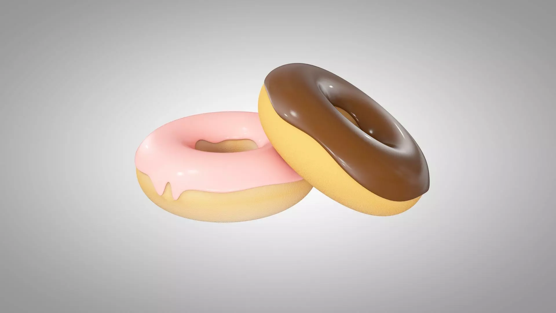 Donut two donuts Free 3D model_0
