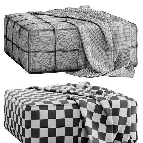 Taos Square Ottoman by Poly and Bark 3D model 3