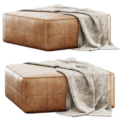Taos Square Ottoman by Poly and Bark 3D model 2