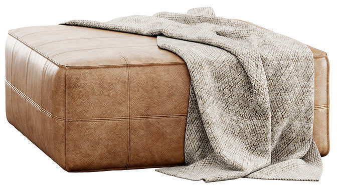 Taos Square Ottoman by Poly and Bark 3D model 4