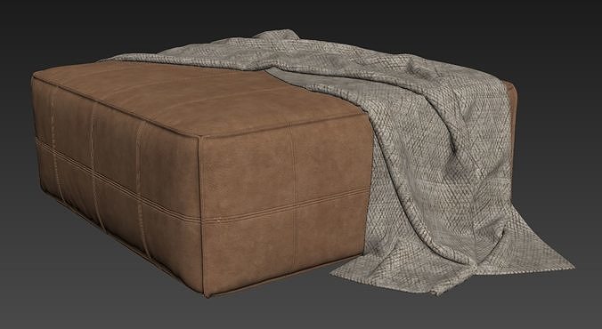 Taos Square Ottoman by Poly and Bark 3D model 6