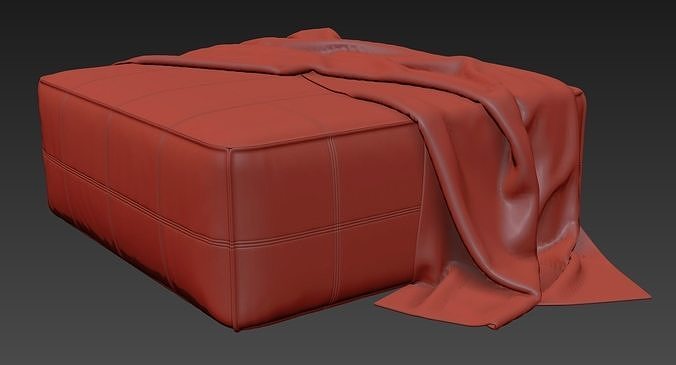 Taos Square Ottoman by Poly and Bark 3D model 7