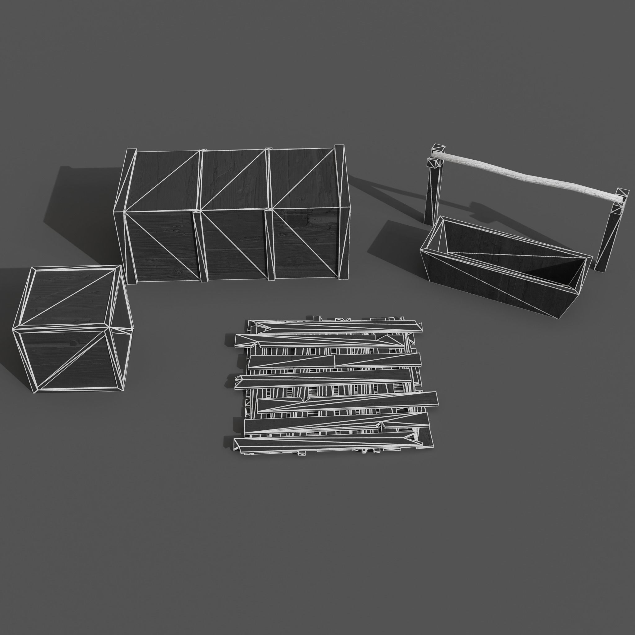 wester city detail Low-poly 3D model 02 Free low-poly 3D model_9