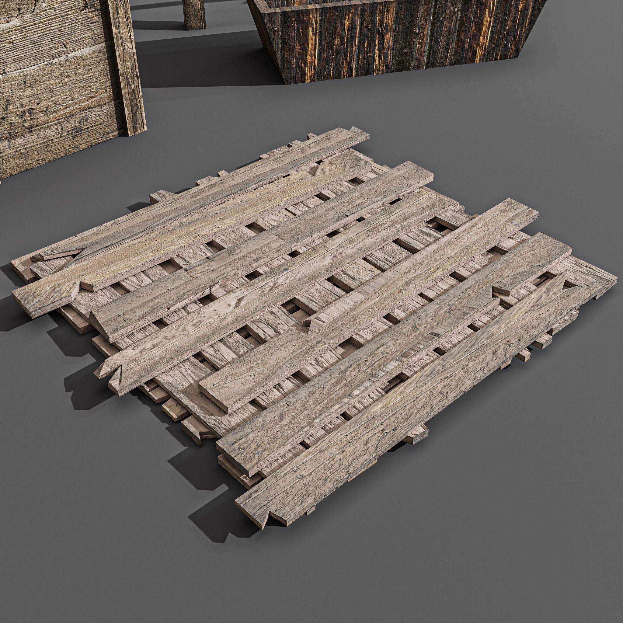 wester city detail Low-poly 3D model 02 Free low-poly 3D model_5