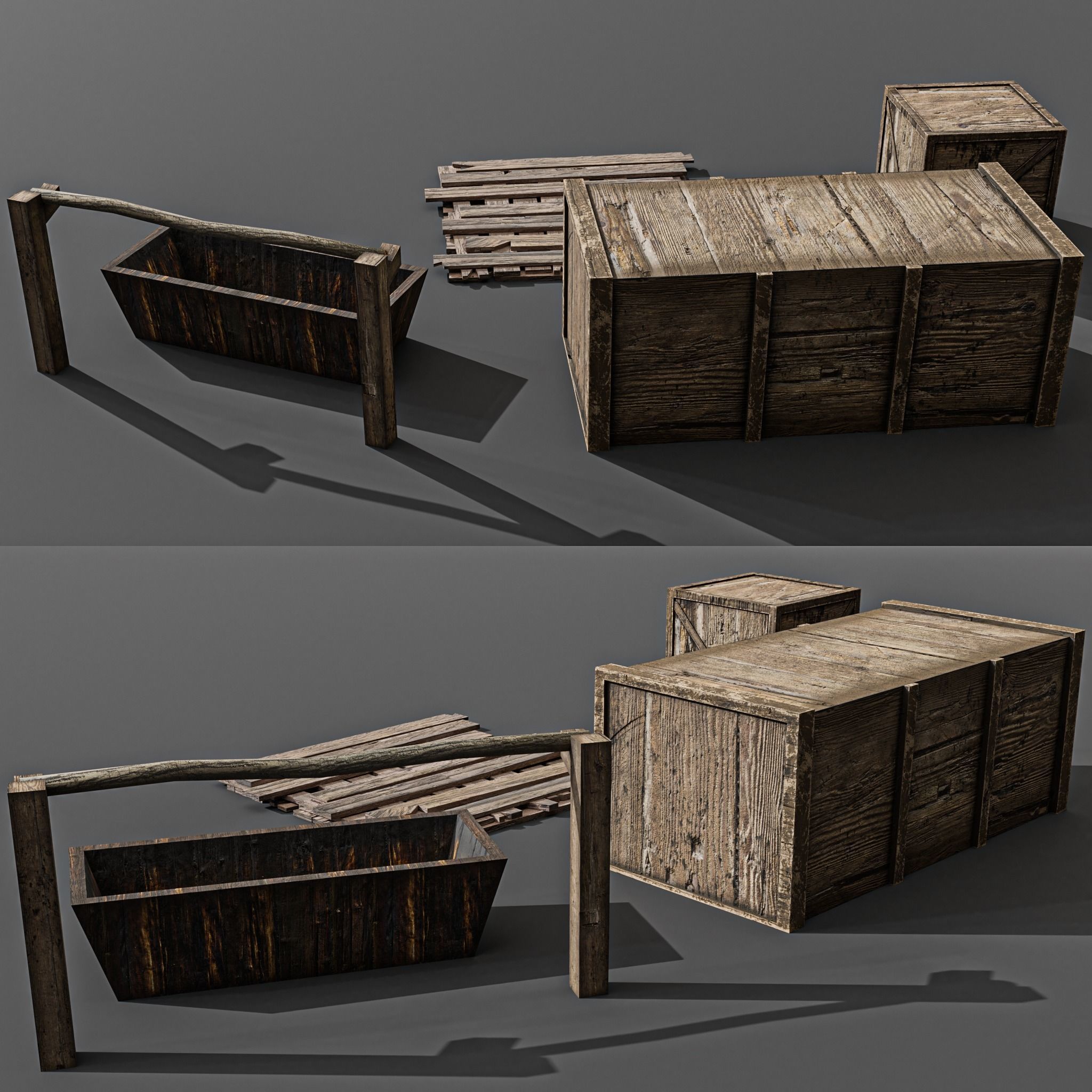 wester city detail Low-poly 3D model 02 Free low-poly 3D model_1