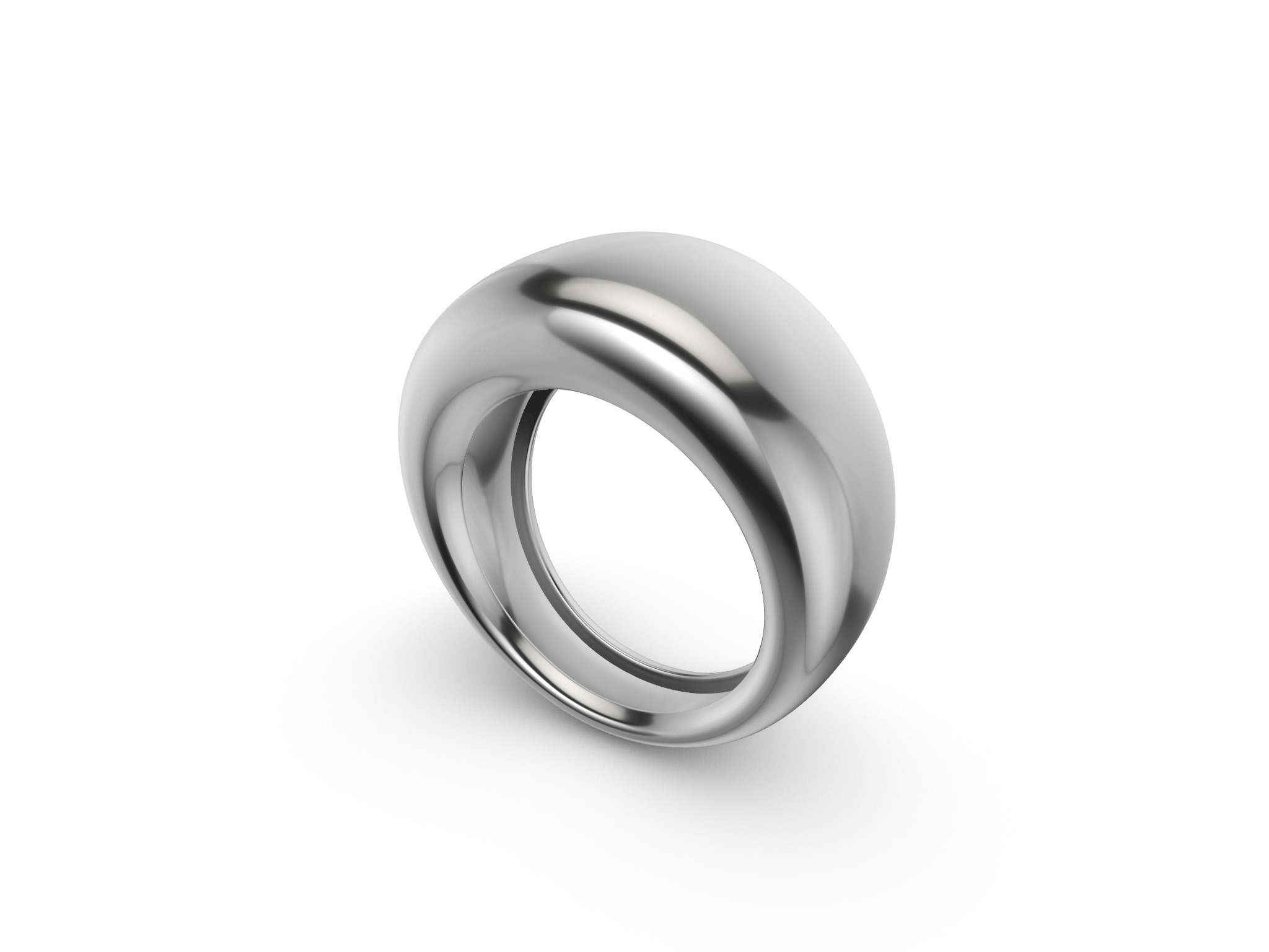 Bombe Flat Top Ring 3D print model_2