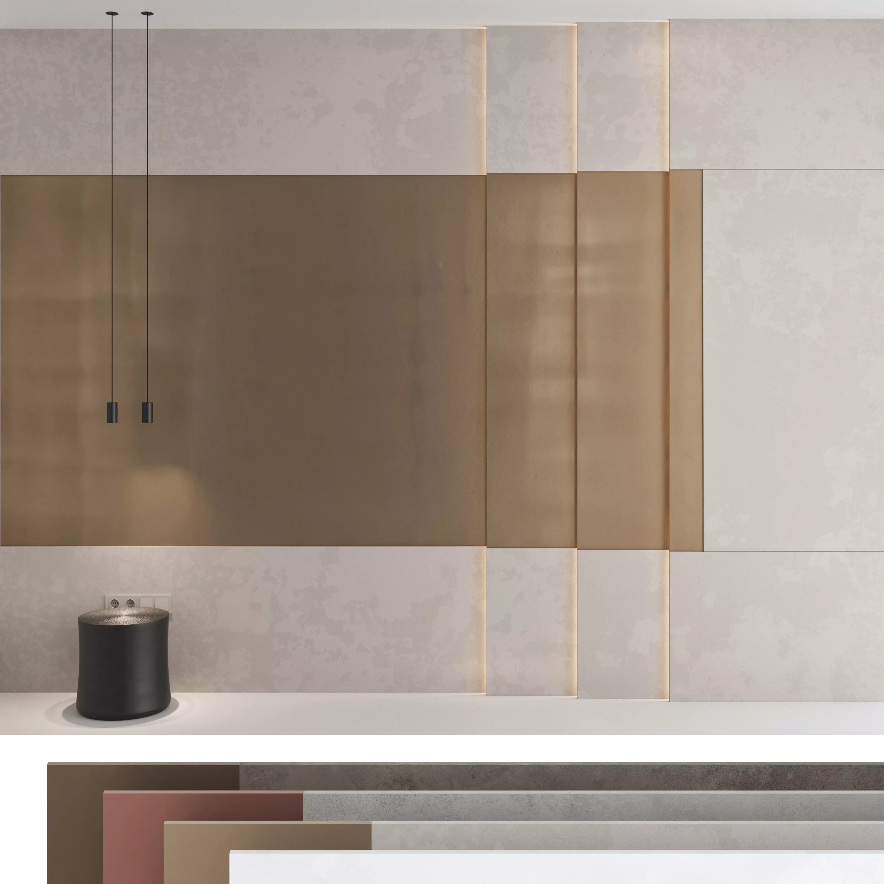 Decorative wall panel set 86 3D model_0