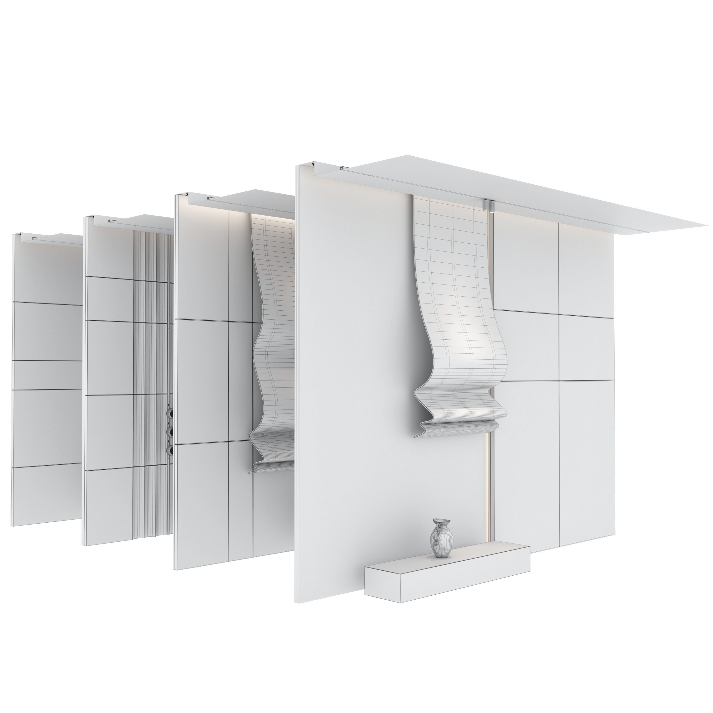 Decorative wall panel set 87 3D model | CGTrader
