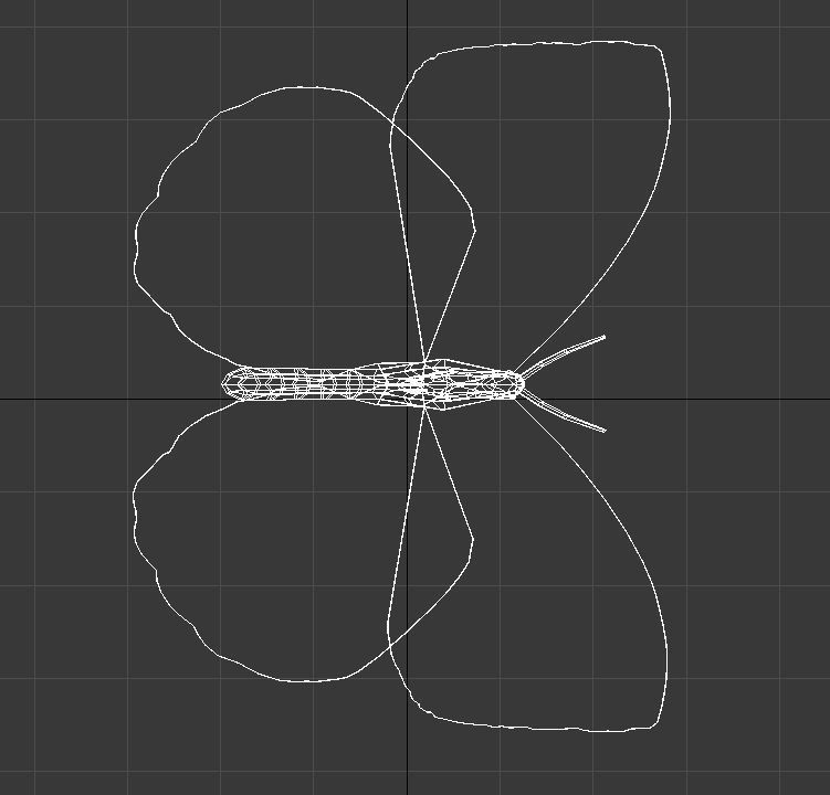 Yellow butterfly 3D model_16