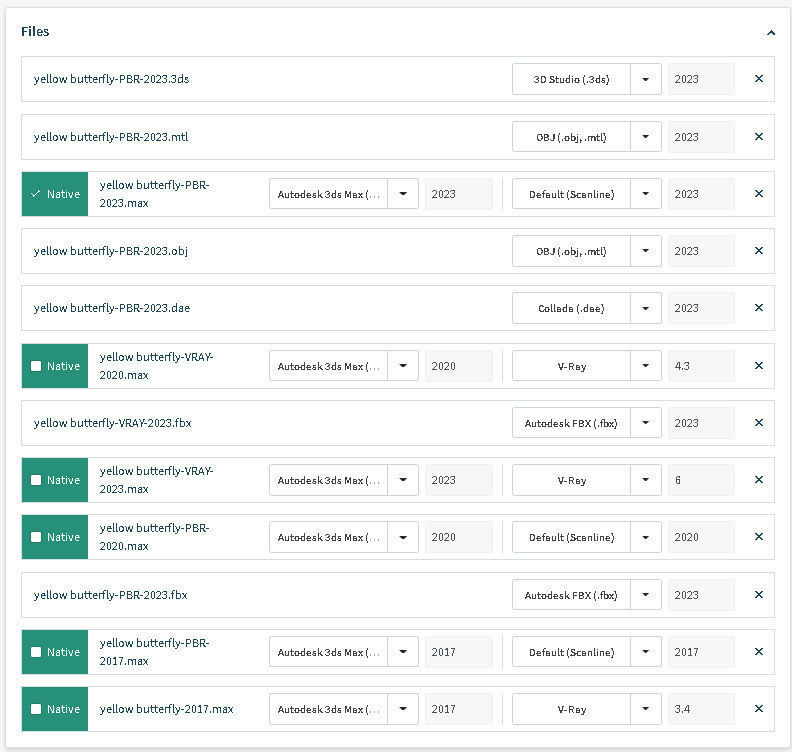 Yellow butterfly 3D model_19