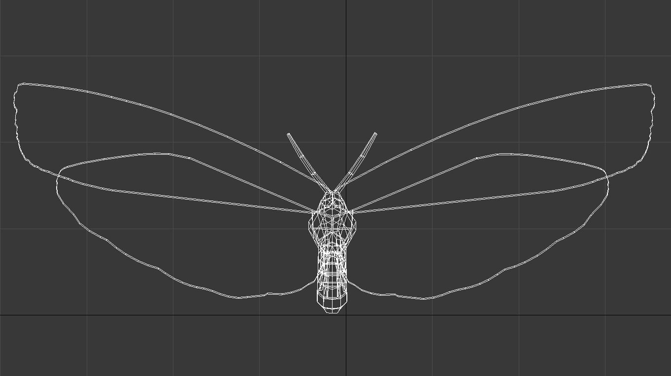 Yellow butterfly 3D model_18