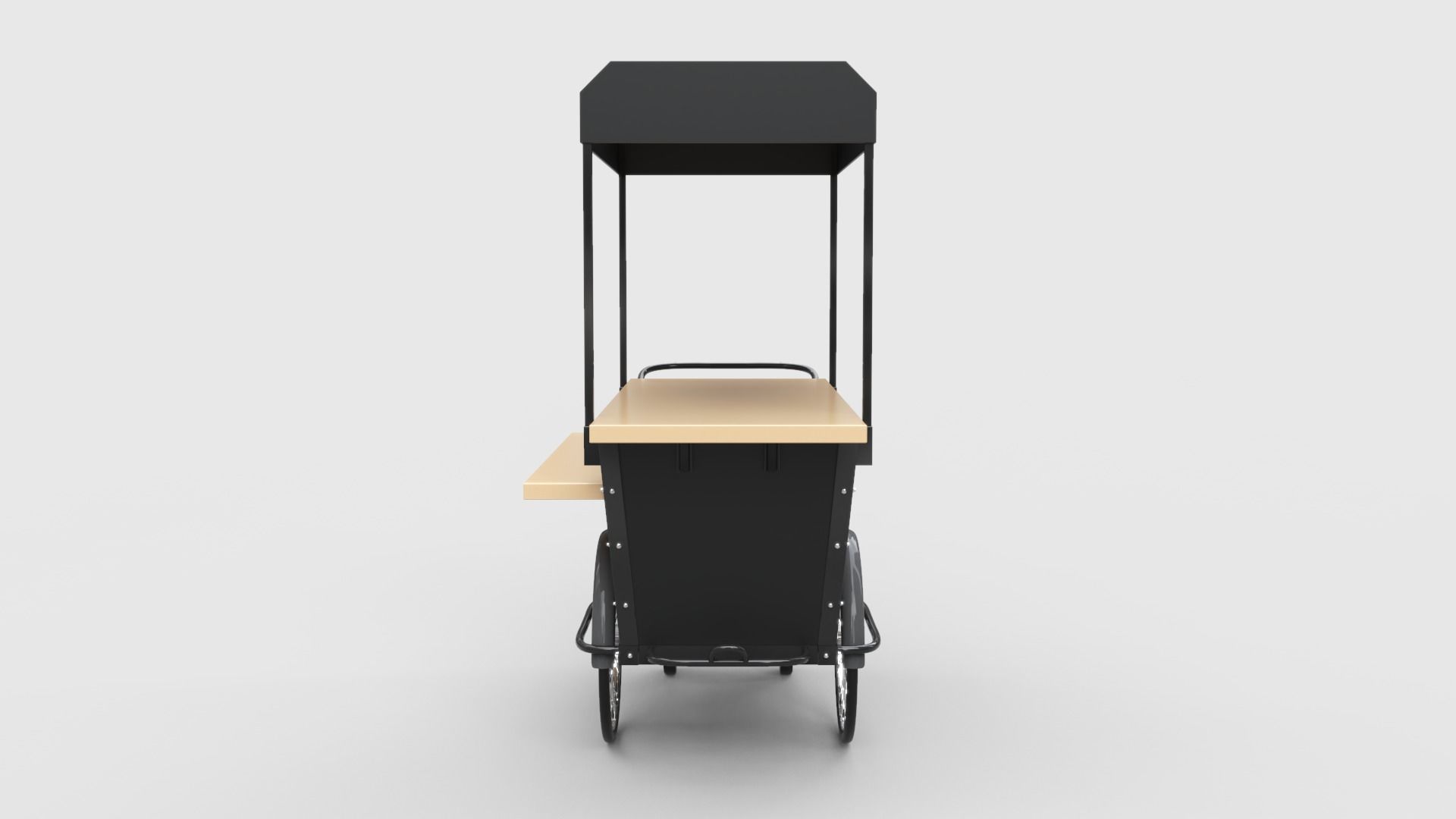 Mobile Coffee Cart 3D model_3