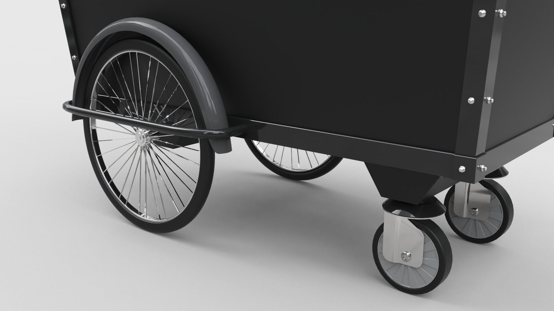 Mobile Coffee Cart 3D model_5