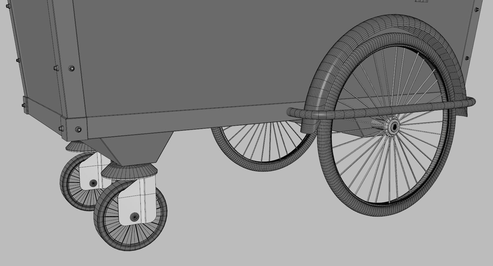 Mobile Coffee Cart 3D model_10