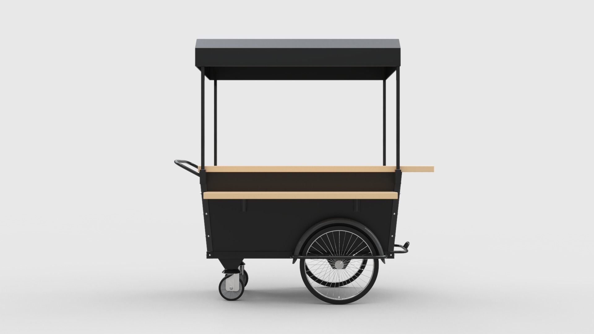 Mobile Coffee Cart 3D model_1