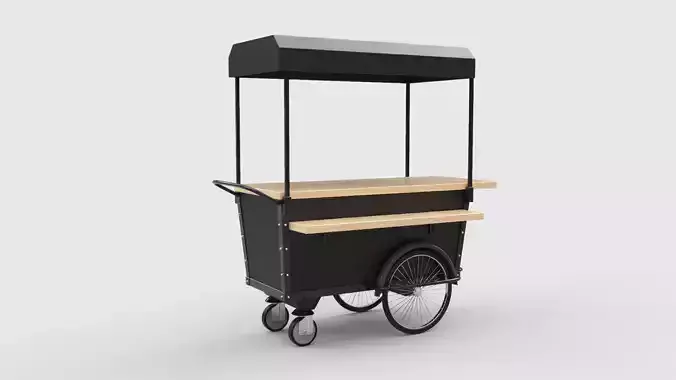 Mobile Coffee Cart 3D model