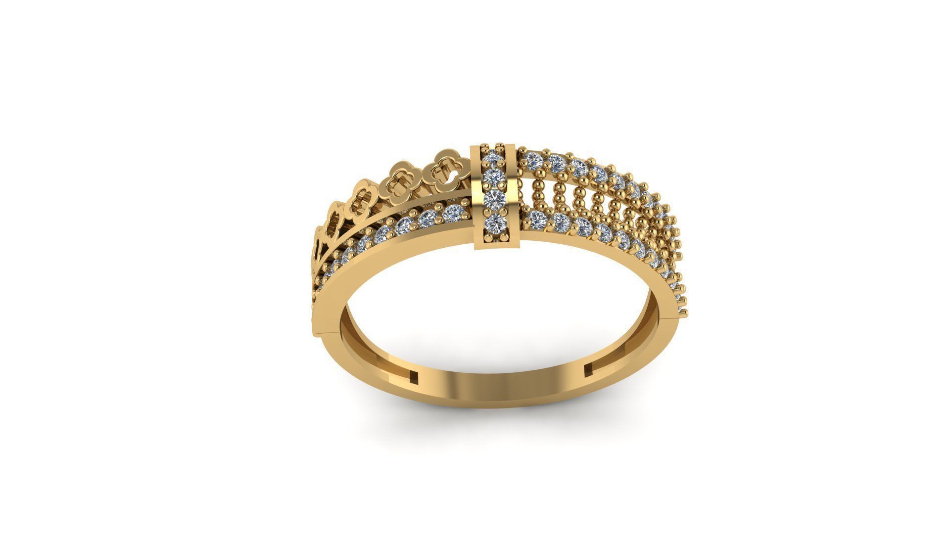 wedding Ring cocktail gemstone printable 019 3D print model_1