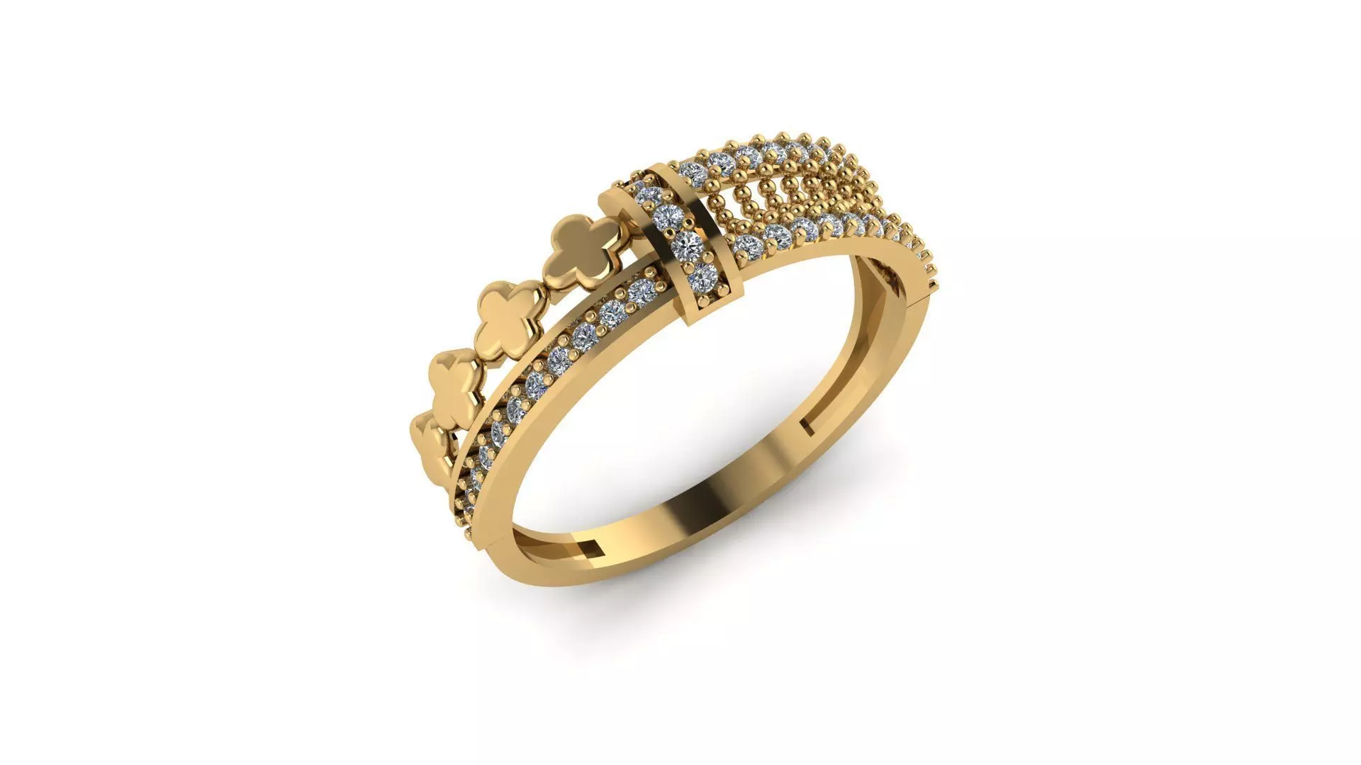 wedding Ring cocktail gemstone printable 021 3D print model_0