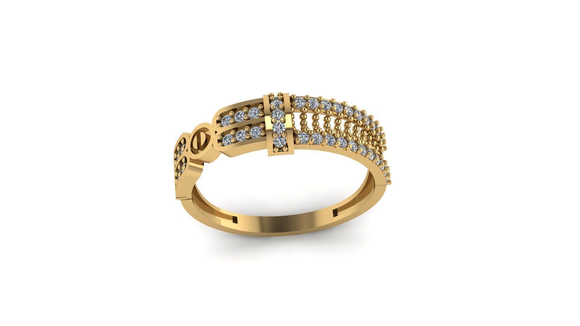 wedding Ring cocktail gemstone printable 022 3D print model_1